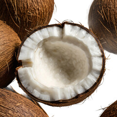 Ripe Coconut with Husk PNG