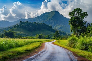 Fototapeta premium Rural Thailand s tropical mountainous natural landscape