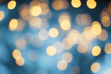 Fototapeta premium Golden blurred bokeh lights on black background. Glitter sparkle stars for celebrate. 