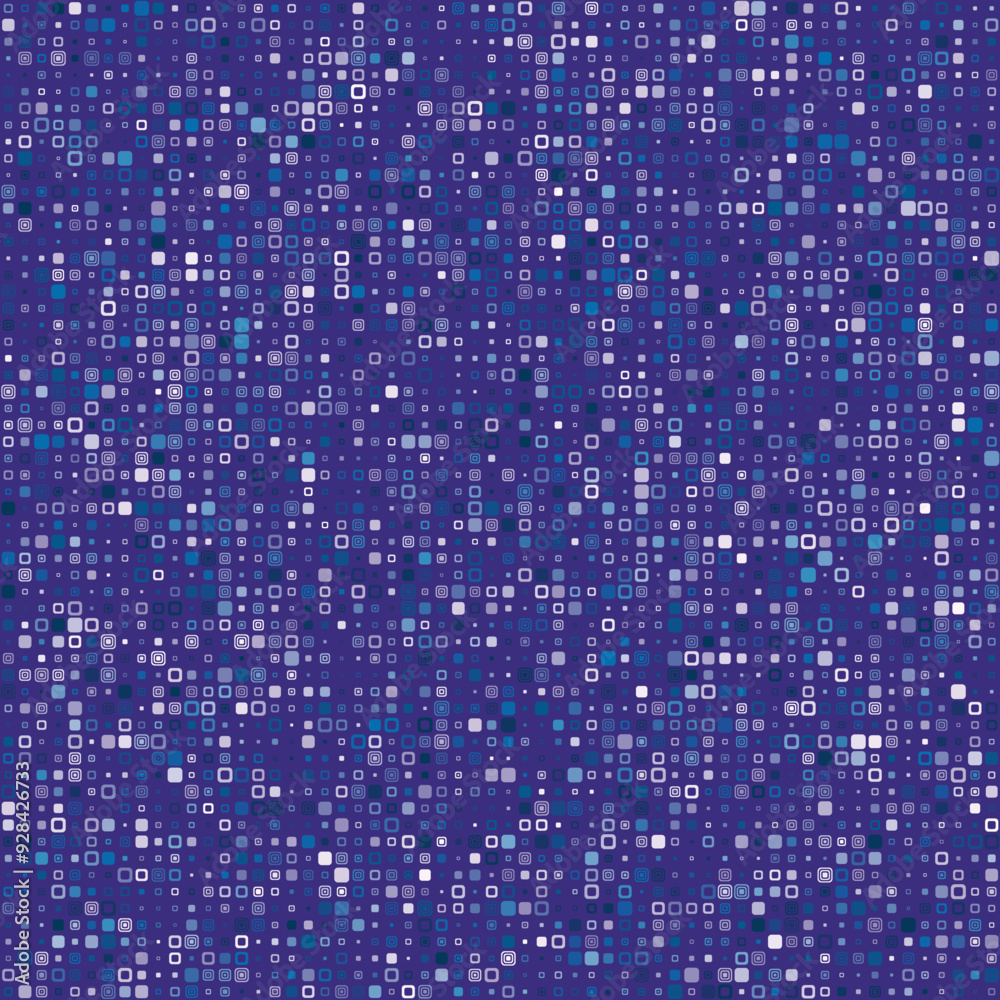 Poster abstract pattern. various style rounded squares in multiple colors. the image color theme is shades 