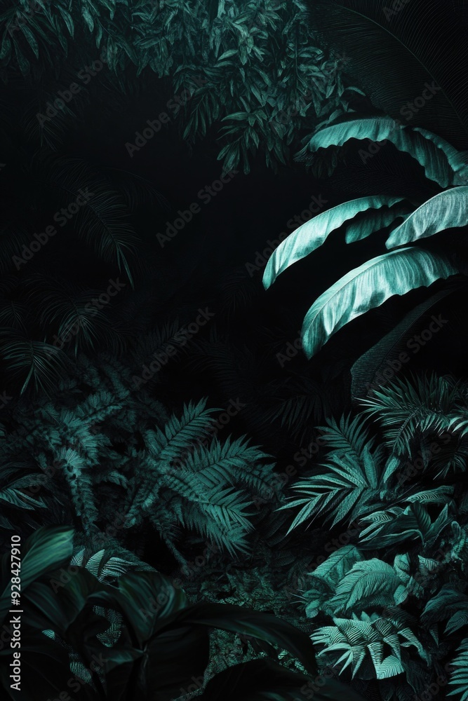 Canvas Prints black and green plants