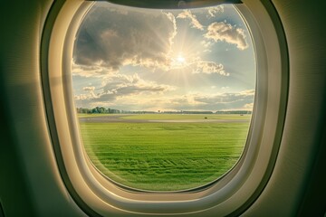 Fototapeta premium Scenic airplane view suitable for wallpaper