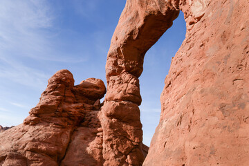 Close-up view of Turret Arch. Arches National Park, Utah, United States. © Janice
