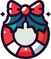 christmas kawaii flat icon