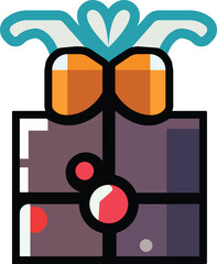 christmas kawaii flat icon