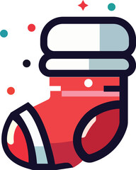 christmas kawaii flat icon