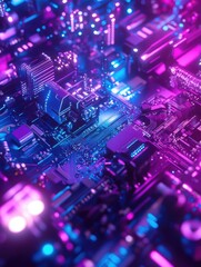 Obraz premium Computer motherboard close-up