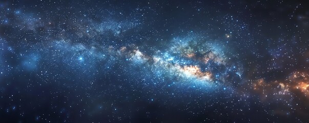 Majestic view of the Milky Way galaxy, 4K hyperrealistic photo