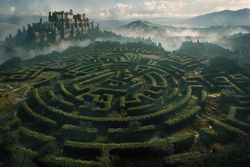 ai generative the plant maze at the magic school