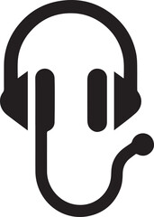 earphone headphone vector silhouette illustration logo art