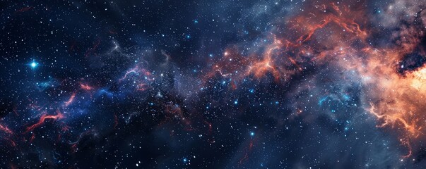 Intergalactic void with sparse stars, 4K hyperrealistic photo