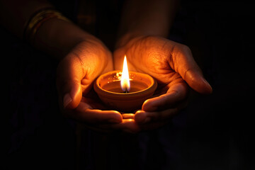 Beautiful greeting card with bright holiday composition for happy and celebrate Diwali