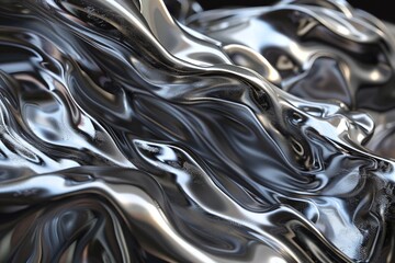 ai generative metallic liquid wave background