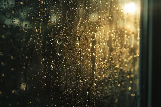 ai generative dew points on the window