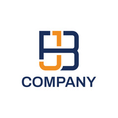 Interlaced Letter JB Logo Concept