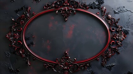 Luxurious Velvet Frame with Rich Textures and Deep Burgundy Tone Isolated on Transparent Background