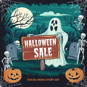 halloween background with halloween pumpkins