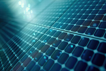 Obraz premium Generative ai on theme of solar cell panels in a photovoltaic power plant, eco renewable power