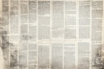 Old Newspaper Background, Blank Grunge Paper Texture, Dark News Print Pattern Design With White Grungy Space For Text, News Backdrop. Generative ai