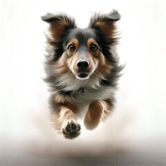 こちらに向かってくる犬