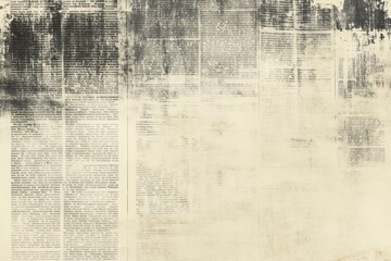 Obraz premium Old Newspaper Background, Blank Grunge Paper Texture, Dark News Print Pattern Design With White Grungy Space For Text, News Backdrop. Generative ai