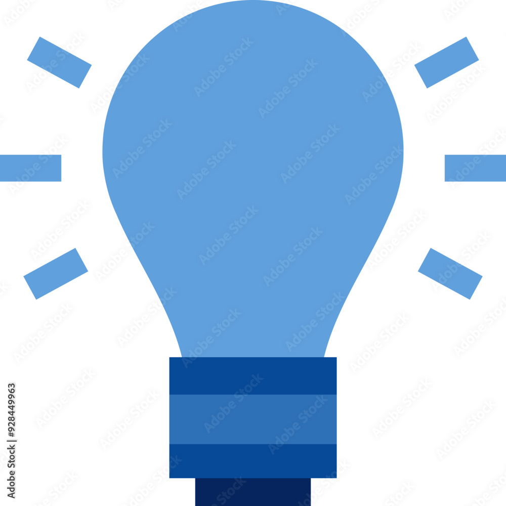 Wall mural light bulb icon