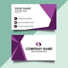 Fototapeta premium Free vector clean luxury style modern business card template
