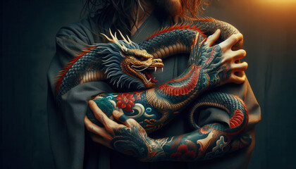Fototapeta premium 龍（ドラゴン） 子供