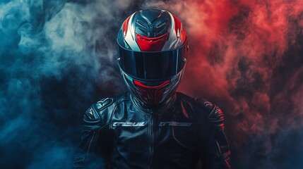 rider wearing racer suit