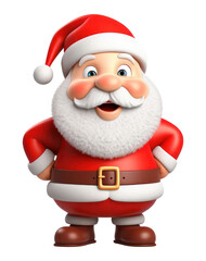 Obraz premium PNG Santa claus cartoon white background celebration.