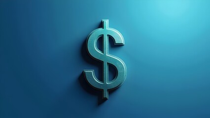 Dollar sign on a dark blue background success and financial success wealth generation concept economy