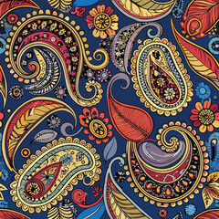 Fototapeta premium Paisley seamless pattern