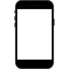 Smartphone, Mobile Phone Mockup, Device Front View. Vector Illustration