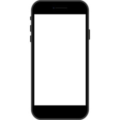 Smartphone, Mobile Phone Mockup, Device Front View. Vector Illustration