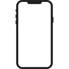 Smartphone, Mobile Phone Mockup, Device Front View. Vector Illustration