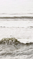Real photo sea water waves, abstract background, nature power, pale light grey brown matte more tone
