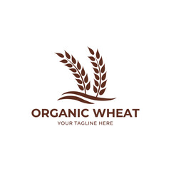 wheat / grain icon vector logo design template