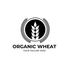 wheat / grain icon vector logo design template