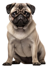 Obraz premium PNG Pug dog mammal animal.