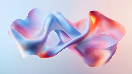 Obraz premium 29. Futuristic 3D composition with sleek, angular forms and smooth gradients creating an abstract design on a white backdrop.