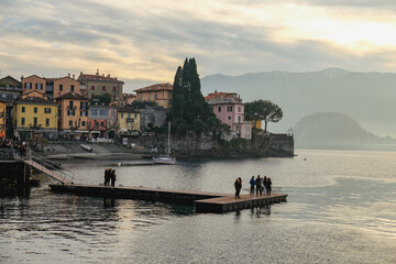 Obraz premium Sunset at Lake Como, Italy.
