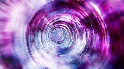 Obraz premium Mesmerizing purple time tunnel with light painting effects, abstract technological backdrop for imaginative and futuristic visuals.