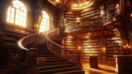 Obraz premium A historic gothic church interior with ornate arches