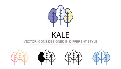 Kale icon design with white background stock illustration
