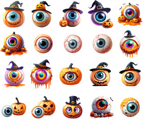 Halloween Eyeballs Sublimation Clipart