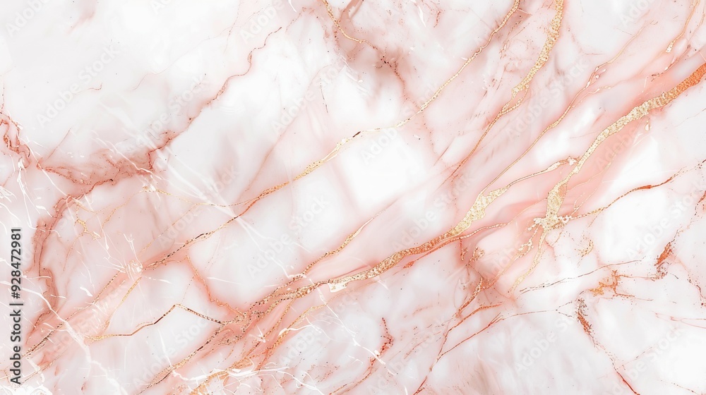 Aufkleber the surface displays a beautiful pink marble pattern accented by rose gold veins, adding a touch of 