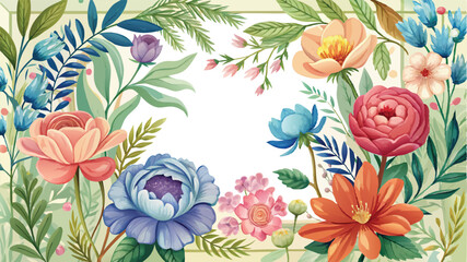 Soft watercolor floral banner on white background. Healing Herbs for cards, wedding invitation, posters and greeting design vector art illustration.