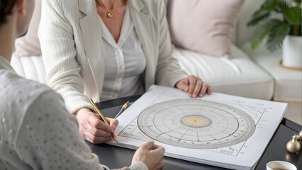 Astrologer Consulting a Client, Personalized Guidance