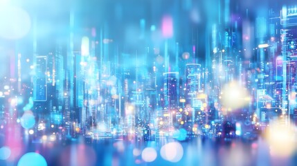 Abstract Cityscape Lights Night Background