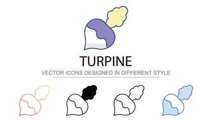 Turpine icon design with white background stock illustration